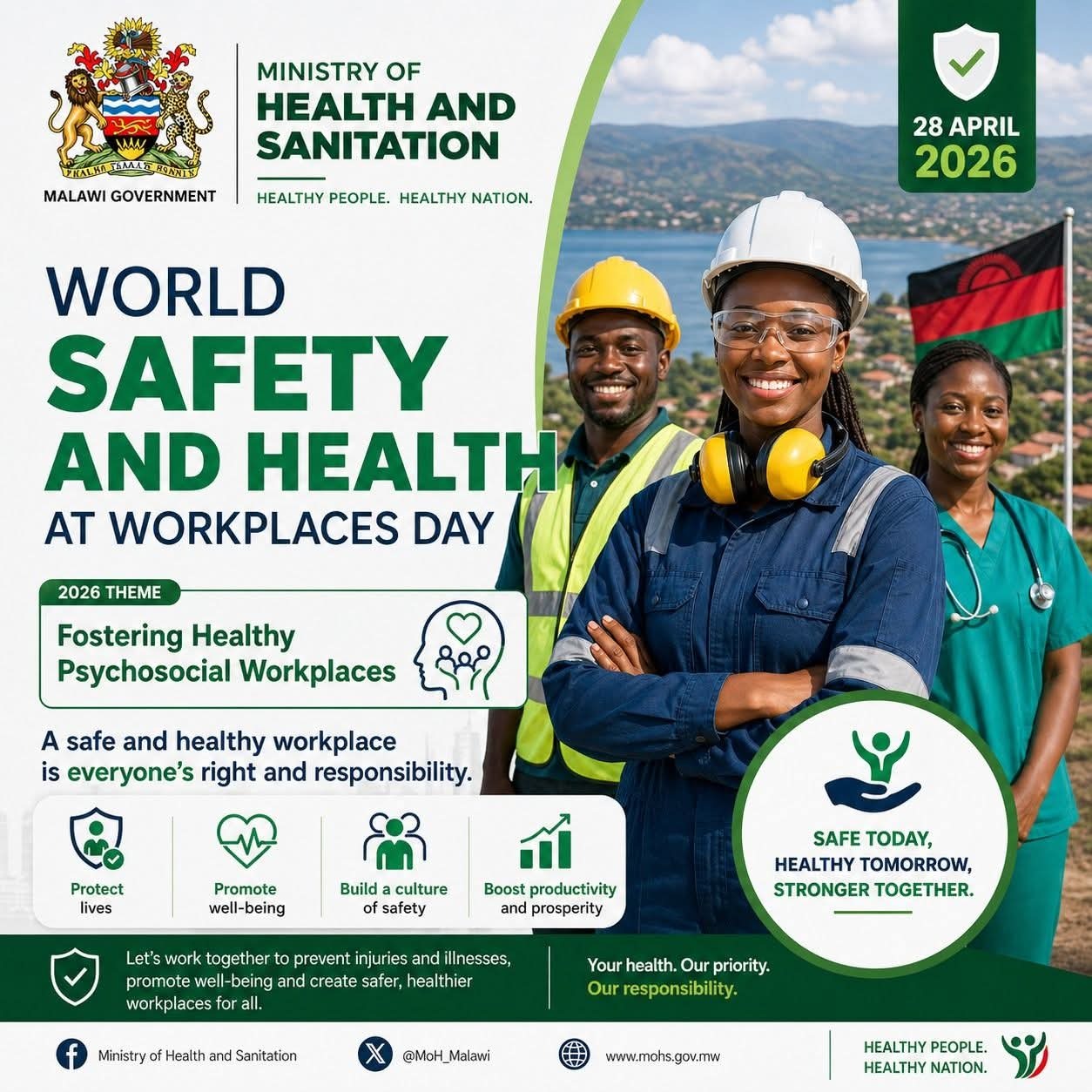 “Ogwira Ntchito Adzitetezeka Pa Ntchito,” yatero MEHA.